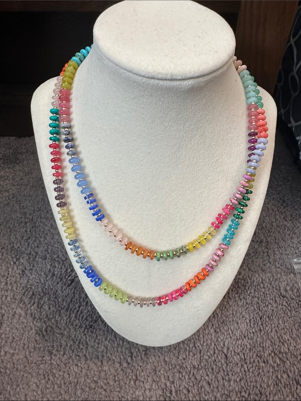 Multiway Gemstone double wrap Bead Necklace/bracelet